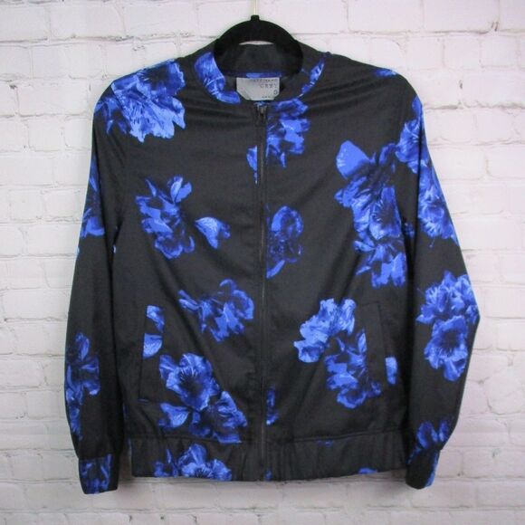 Ruff Hewn Floral Full Zip Bomber Jacket - Picture 1 of 3